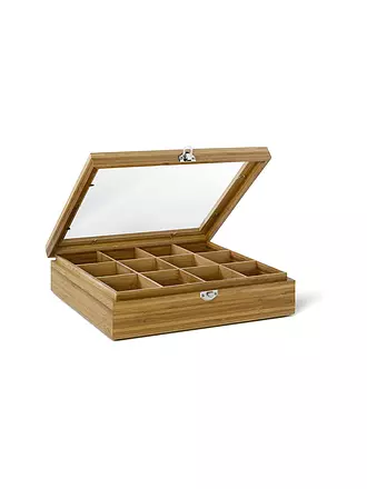 BREDEMEIJER | Caja de té de bambú con 12 compartimentos | 